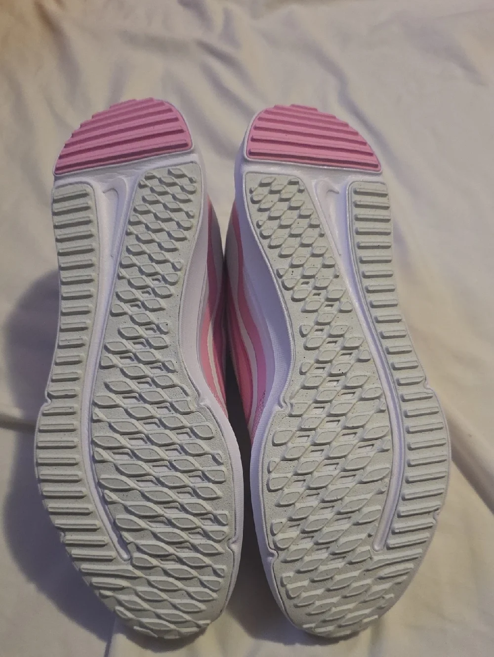 Nike White and Pink Athletic Trainers